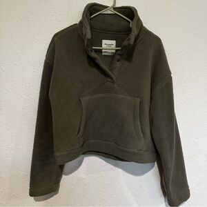 Abercrombie & Fitch Fleece Snap Pullover